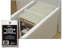 50 Count (5 Packs) BCW Trading Card Dividers White Heavy Duty Write On Index Tab
