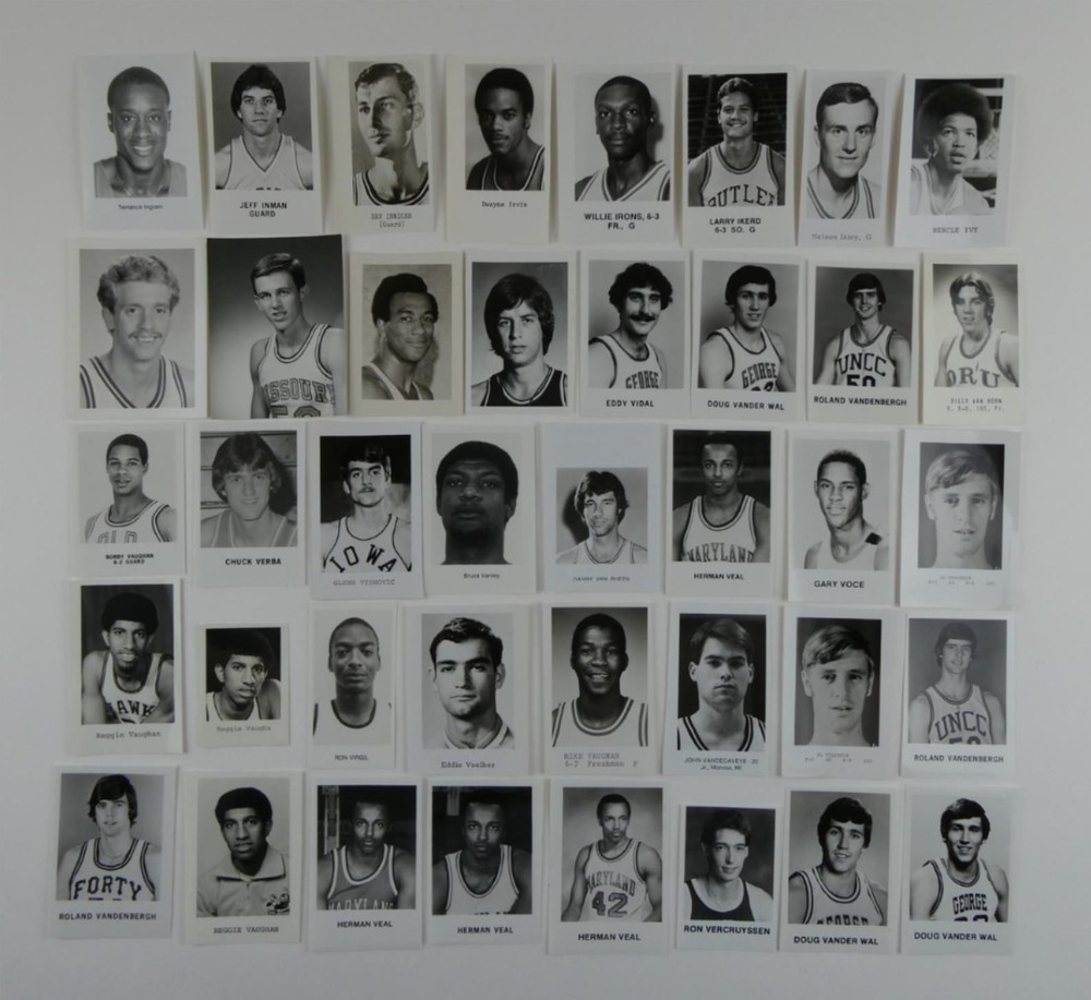 Lot of 163 College Basketball Press B&W Photos 1970’s Various Sizes