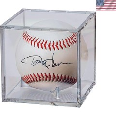 Crystal Clear Square Baseball Holder with Slide-In Closure – Stackable & Stylish