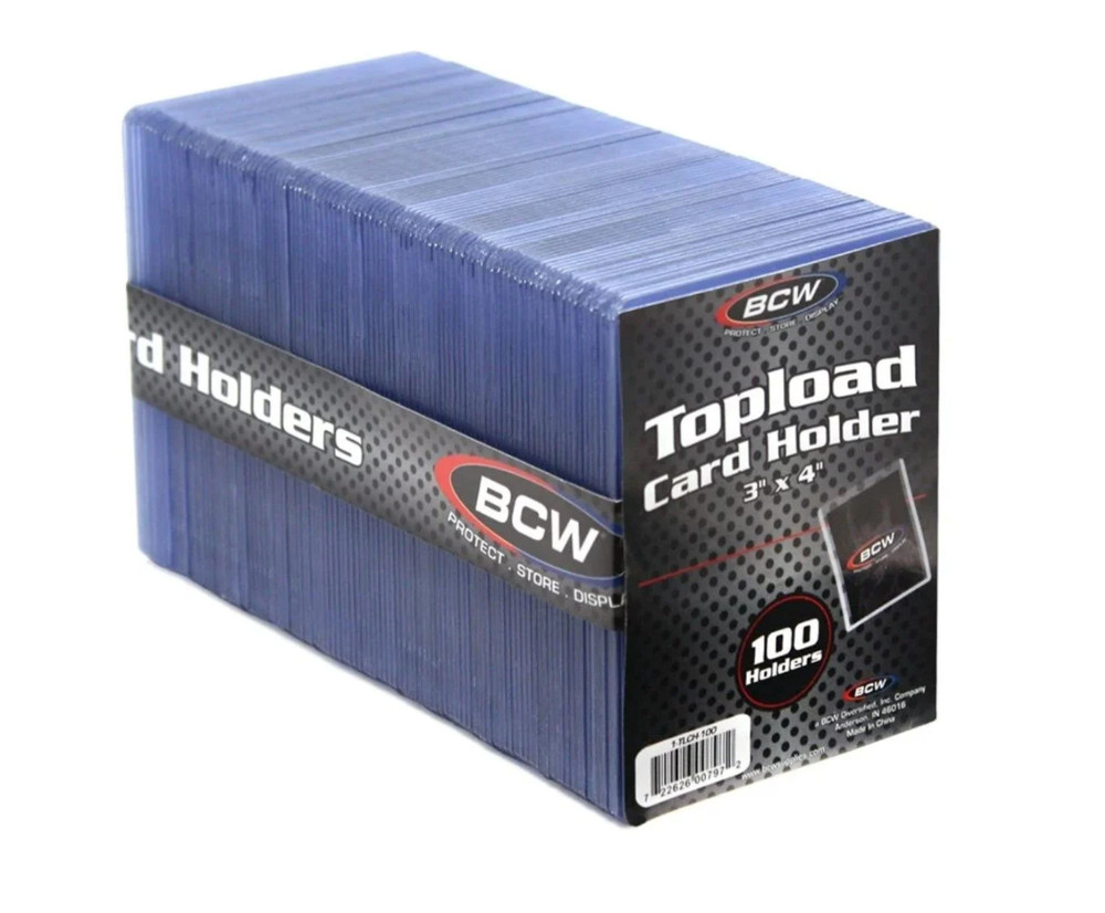BCW 100 Count Standard 3×4 Top Loaders Card Holders Brand New