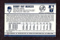 1972 Kellogg’s Baseball Card #16 Bobby Murcer, New York Yankees, Fair!