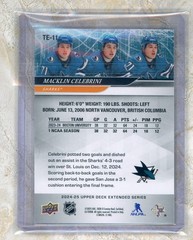 2024-25 Upper Deck Extended #TE-11 Triple Exposure Achievement MACKLIN CELEBRINI