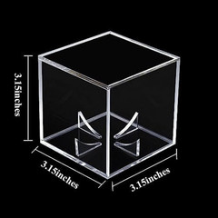 Baseball Display Case Uv Protected Acrylic Clear Baseball Holder Square Cube Bal