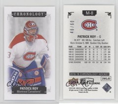 2018 Upper Deck Chronology Time Capsule Canvas Minis 46/60 Patrick Roy HOF jg3