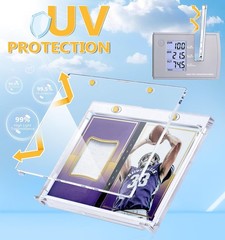 5PACK Magnetic Trading Card Holders 175PT Vertical Double Booklet UV Protection