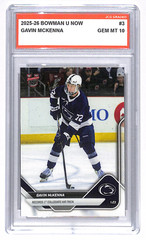 Gavin McKenna 2025-26 Bowman U Now #3 Hat-Trick Penn State Graded Gem Mint 10