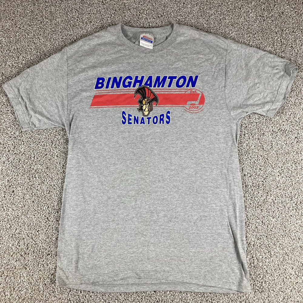 Hanes Binghamton Senators Mens AHL Hockey Short Sleeve T Shirt Size Medium