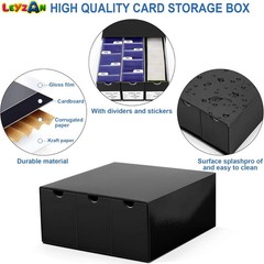 Trading Card Storage Box 12 Drawers Cardboard Organizer with Dividers for top lo