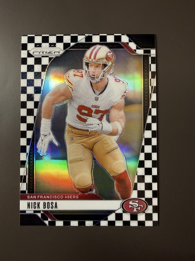 2024 Panini Prizm Nick Bosa Black White Checkerboard SP #254 49ers