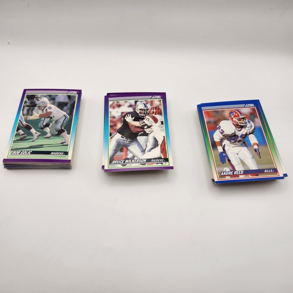 Mixed Lot Of 130 Vintage 1990 Football Cards. Score
