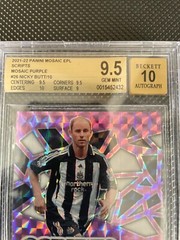 21-22 panini mosaic EPL mosaic purple scripts #26 Nick Butts Beckett 9.5 -1of 10