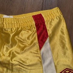 Vintage Sheffield United Umbro Jersey Shorts 1980s Soccer RARE Shiny Glanz 34 in