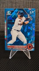 Chase Delauter RC: 2022 Bowman Chrome DRAFT, 1st Bowman, BLUE SAPPHIRE, #BCD-49
