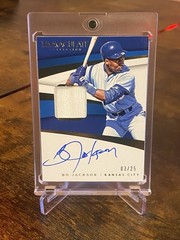 2018 Immaculate Collection – Bo Jackson #IMS-BJ – On-Card Auto /25 – KC Royals