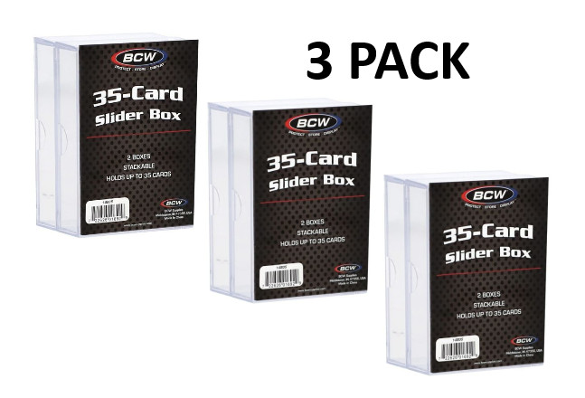BCW- 2 Piece Slider Box (35) Count – Single, 3, 5, 10 Pack You Pick Size Box