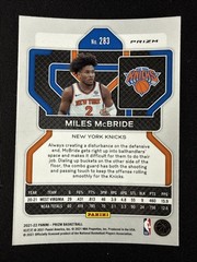 Miles McBride Rookie Card RC 2021-22 Prizm Premium Set Silver Wave Prizm #283