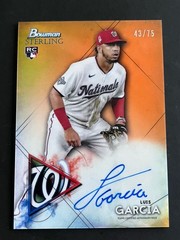 2021 Bowman Sterling Luis Garcia RC Auto /75 Orange Refractor