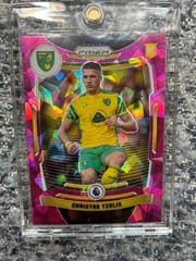 2021-22 Panini Prizm Premier League Christos Tzolis RC ROOKIE PINK ICE