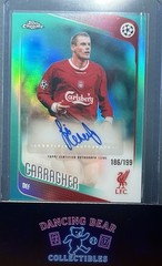 2025-26 Topps Chrome UEFA Jamie Carragher, Liverpool Auto Aqua #’d /199 Legend
