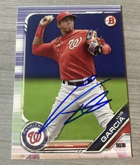 Luis Garcia signed autographed 2019 Bowman rookie card Nationals RC #BP-64