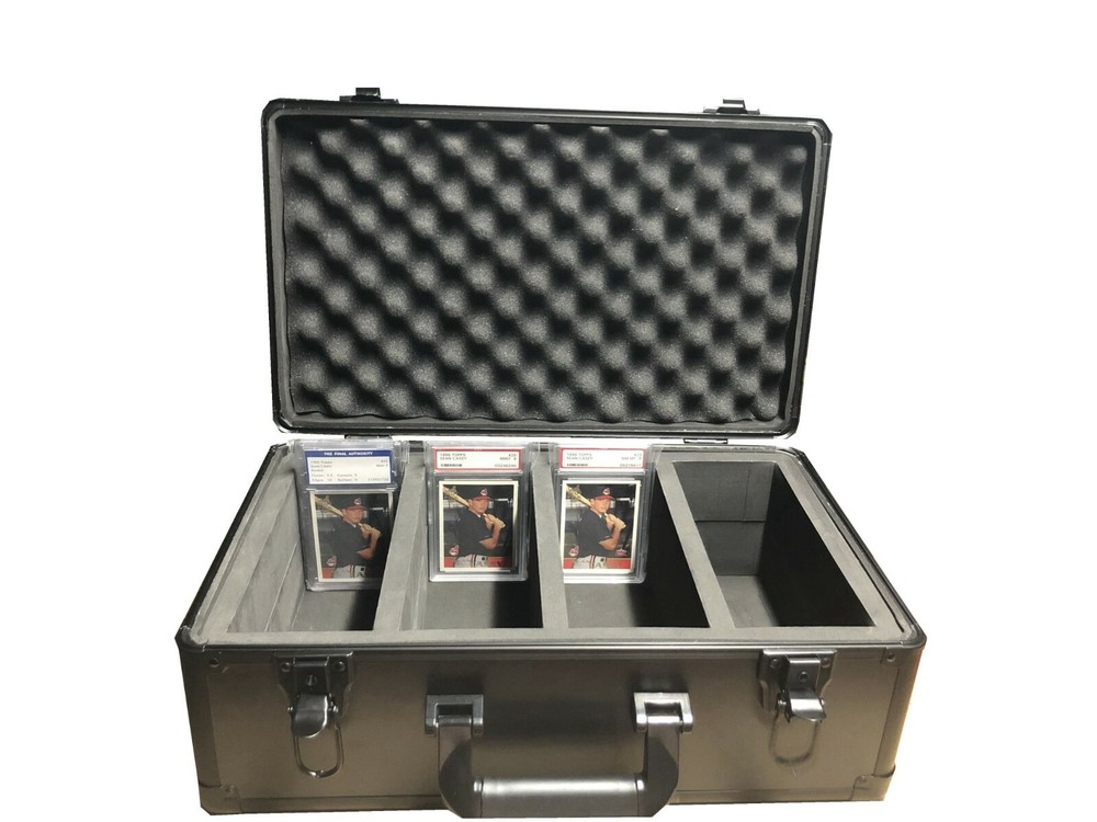 Graded Card Storage Box Case for 160+ PSA Sport Trading Slabs Protector w/Lock