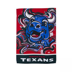 12.5 In. X 18 In. Houston Texans Justin Patten Artwork Mascot Garden Flag