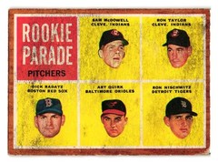 1962 Topps Baseball set SP HIGH #591 Rookie Parade Pitchers Poor Sam McDowell RC