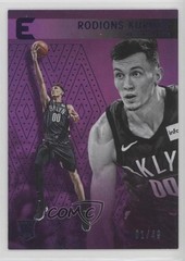 2018 Panini Chronicles Essentials Purple 1/49 Rodions Kurucs #233 Rookie RC 02v3