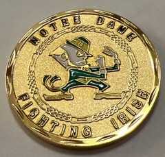 * Fighting Irish Coin Notre Dame “Play Like A Champion Today” Touchdown Jesus