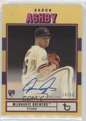 2022 Topps Brooklyn Collection Gold 14/50 Aaron Ashby #AC-AA Rookie Auto RC 5h0