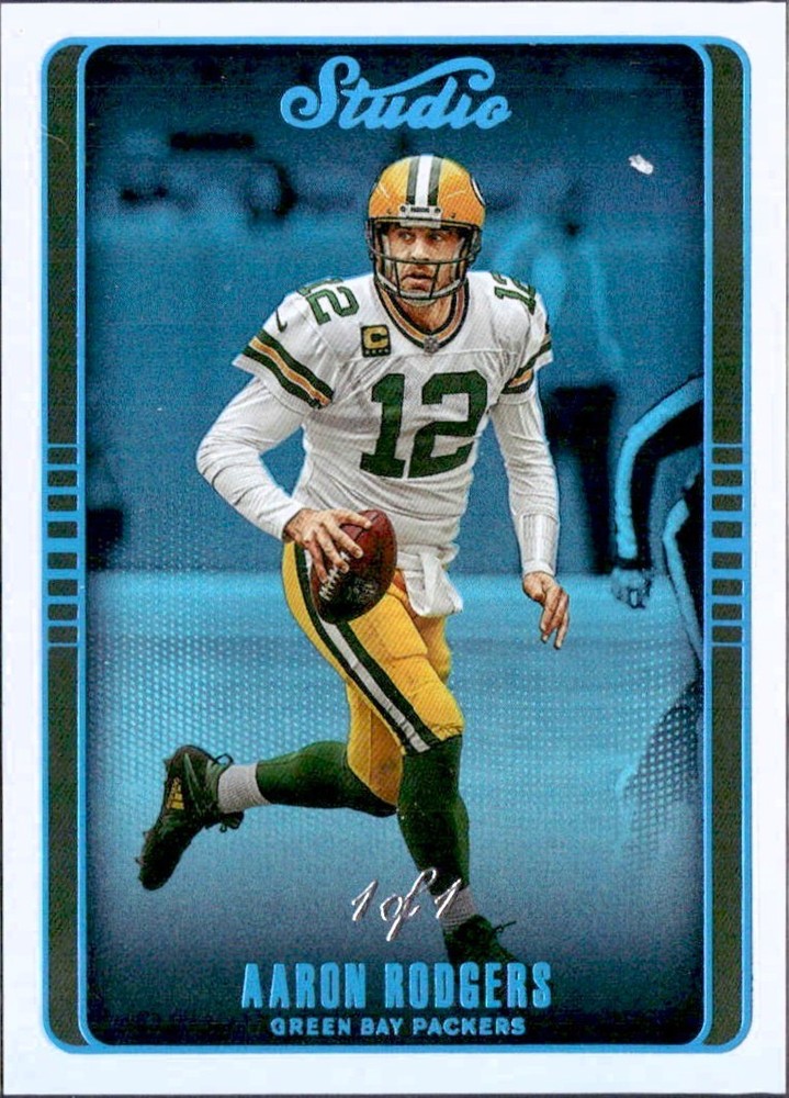 AARON RODGERS 2022 PANINI CHRONICLES STUDIO PLATINUM SP 1/1 PACKERS