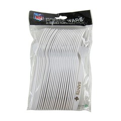 New NFL New Orleans Saints 20pc Reusable Plastic Forks Party-Ware Supplies