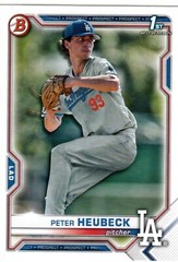 Peter Heubeck Los Angeles Dodgers 2021 Bowman Draft 1st Bowman
