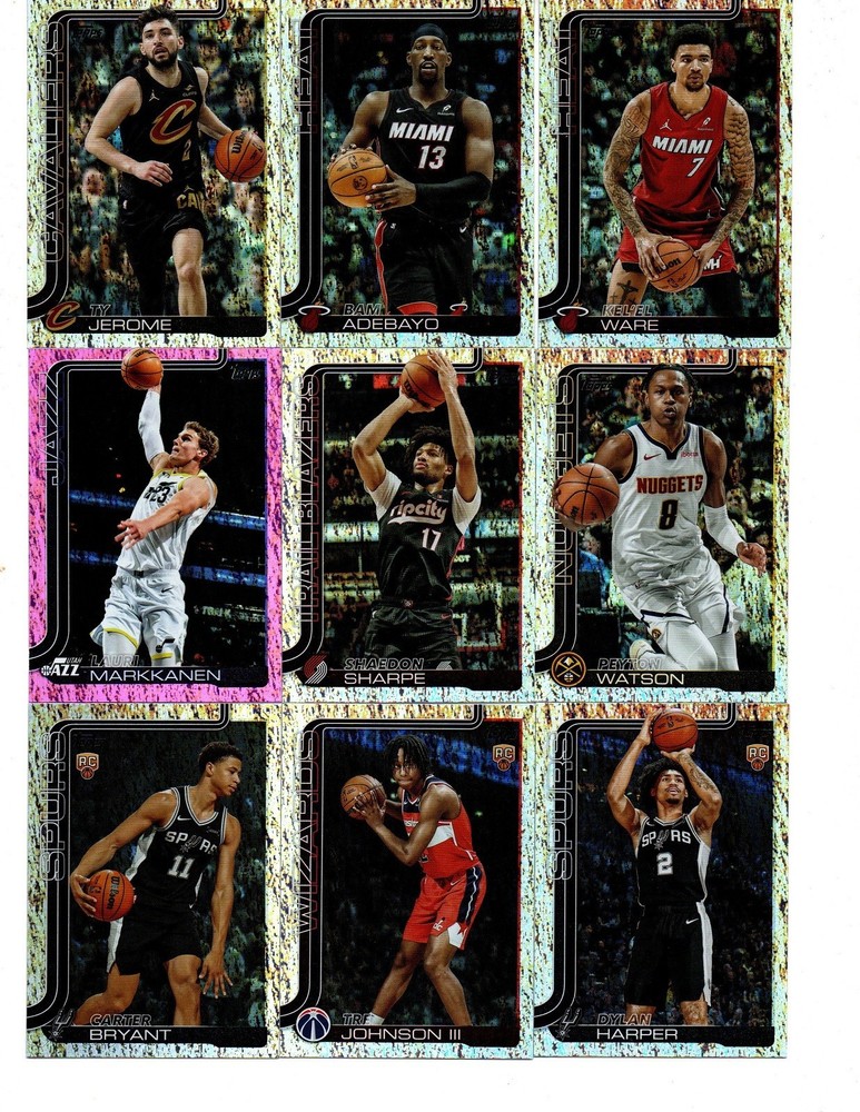 Kel’El Ware Miami Heat 2025/26 Topps Basketball Rainbow Foil Board #74