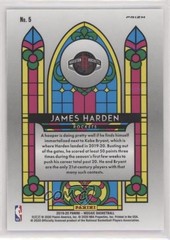 2019-20 Panini Mosaic Stained Glass James Harden #5 0d84