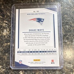 Panini 2024 Donruss Elite Drake Maye #185 Green Disco RC Rookies Patriots