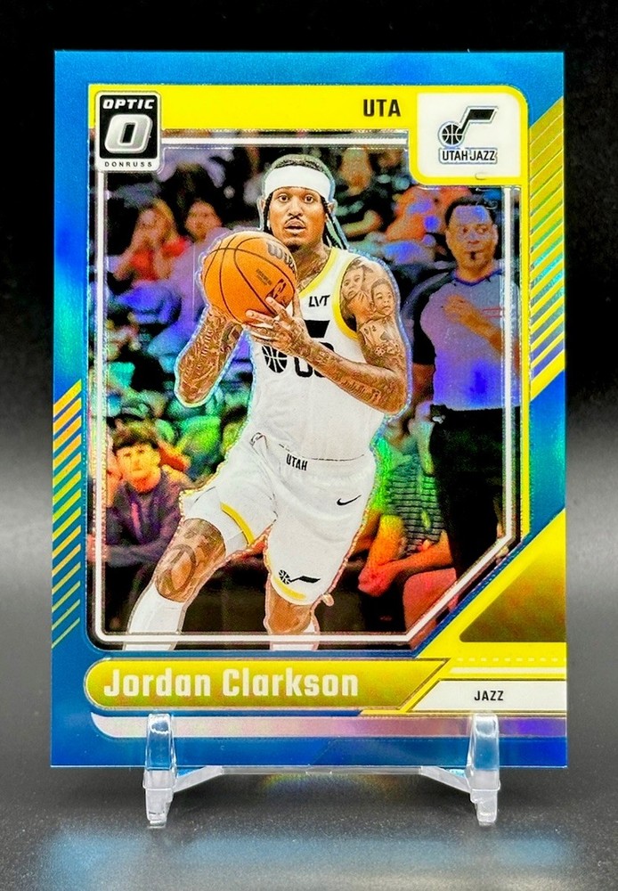 202-25 Donruss Optic Jordan Clarkson #122 Aqua Blue Holo /225 – Jazz