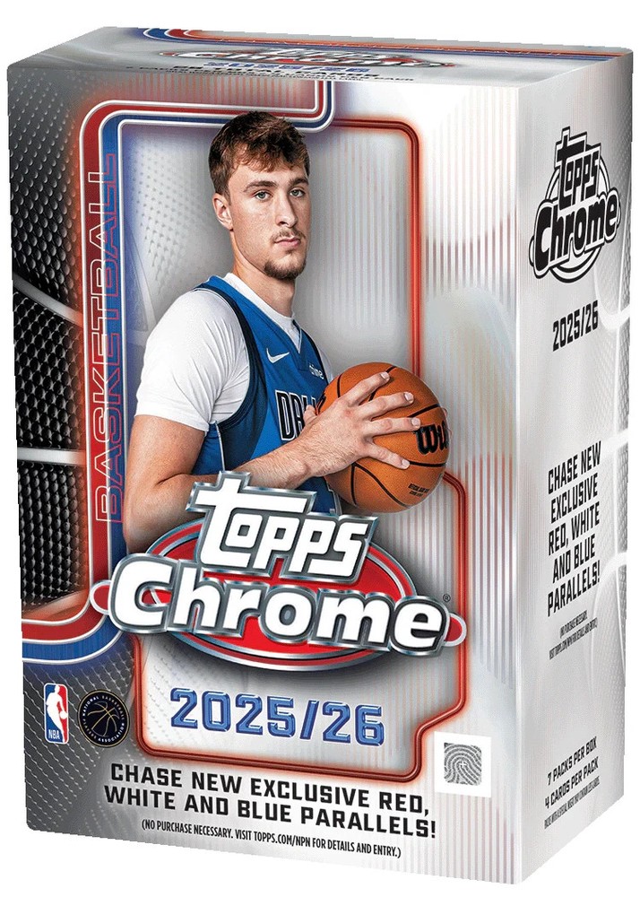 2025-26 Topps Chrome Basketball Value Blaster Box (28 Cards) NBA Factory Sealed
