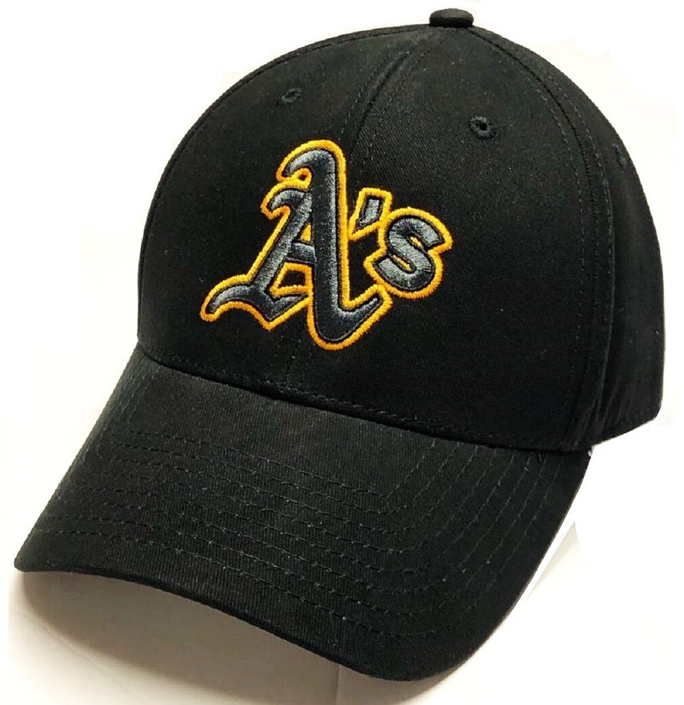 Oakland Athletics A’s MLB Fan Favorite MVP Black Hat Cap Hat Men’s Adjustable