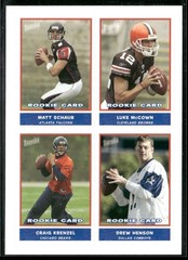 Matt Schaub Luke McCown Craig Krenzel Drew Henson 2004 Bazooka Stickers #51