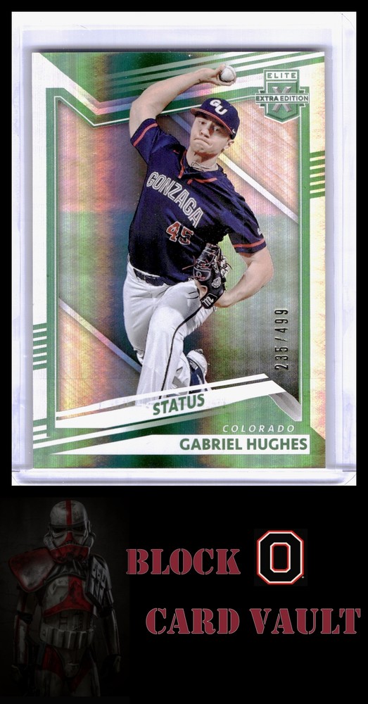 2022 Panini Elite Extra Edition #10 Gabriel Hughes Status Green #/499