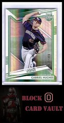 2022 Panini Elite Extra Edition #10 Gabriel Hughes Status Green #/499