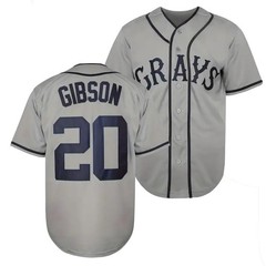 Men’s #20 JoshGibson Homestead Grays National League Embroidered Baseball Jersey
