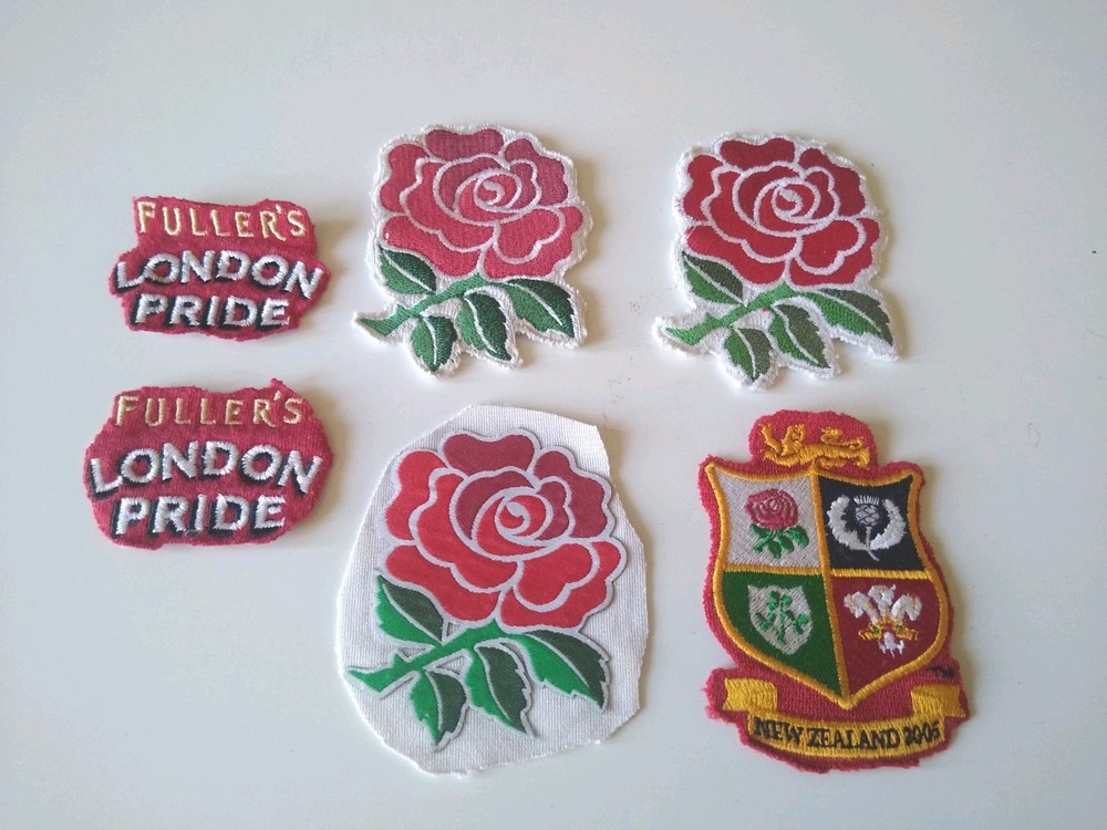 Job Lot Of England Rugby Union & Other Rugby Related Sew-On Patches