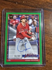 2026 Topps Series 1 Chad Stevens 1991 Green Autograph 30 / 99 #91A-CST ANGELS RC