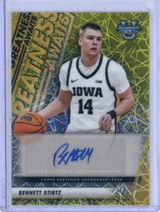 2025-26 Bowman U Best Bennett Stirtz Greatness Awaits Yellow Lazer Auto #/75
