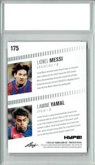 Lionel Messi/Lamine Yamal 2024 Leaf HYPE! #175 Barca Generations Rookie Card