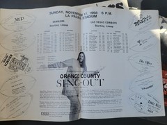 1968 Orange County Ramblers vs Las Vegas Cowboys Football Program Vintage