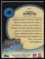 2025 Topps Signature Class #CA-5 Tetairoa McMillan Class Action