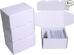 NUMINA 4 Pack 350 Small Card Storage Box, Heavy Duty Cardboard Game Card Orga…